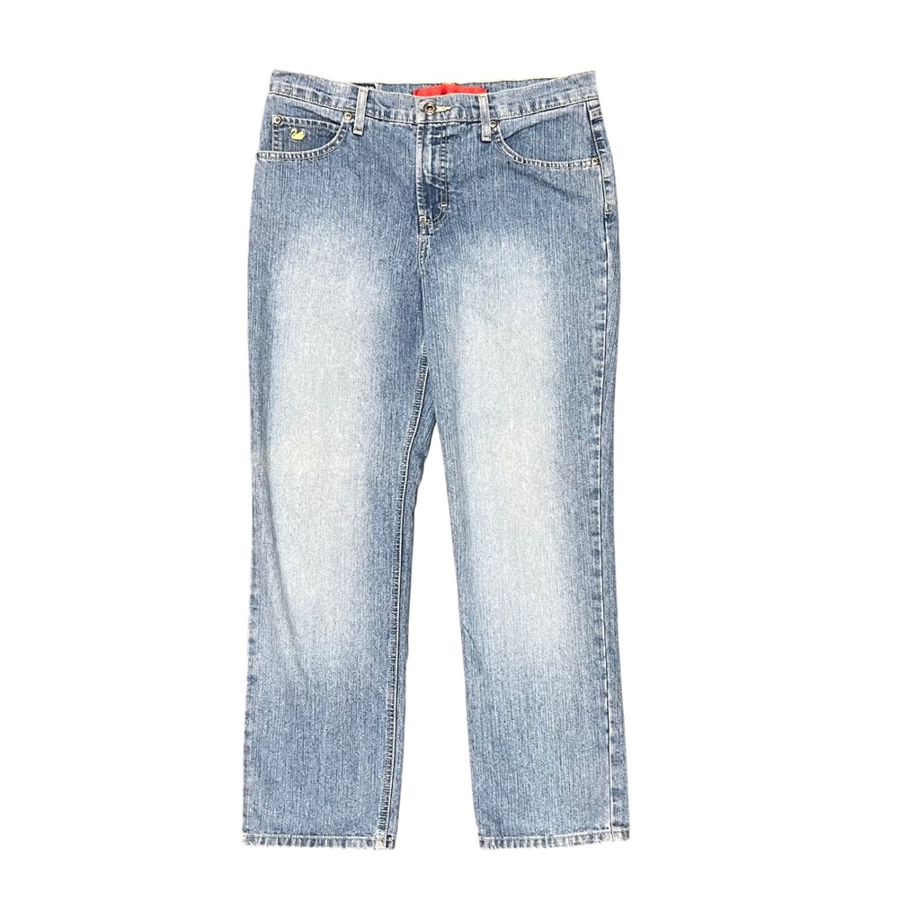Gloria Vanderbilt light wash straight leg jeans